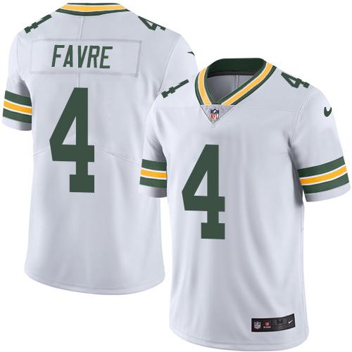 Green Bay Packers #4 Brett Favre White Men's Stitched Vapor Untouchable Limited Jersey Men's cheap jerseys for sale - CheapJerseys.Shop