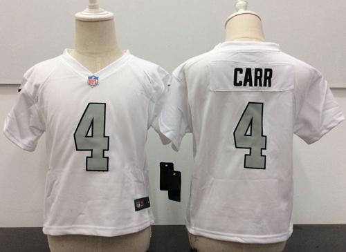 Toddler Raiders #4 Derek Carr White Rush Stitched Elite Jersey cheap jerseys for sale - CheapJerseys.Shop