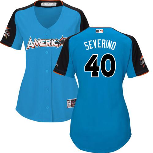 New York Yankees #40 Luis Severino Blue 2017 All-Star American League Women's Stitched Jersey Womens cheap jerseys for sale - CheapJerseys.Shop