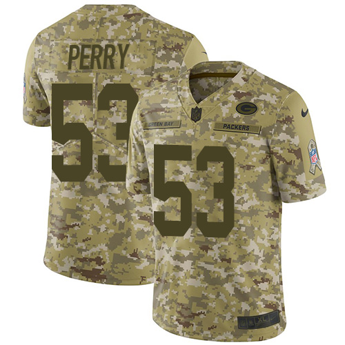 Green Bay Packers #53 Nick Perry Camo Men's Stitched Limited 2018 Salute To Service Jersey Men's cheap jerseys for sale - CheapJerseys.Shop