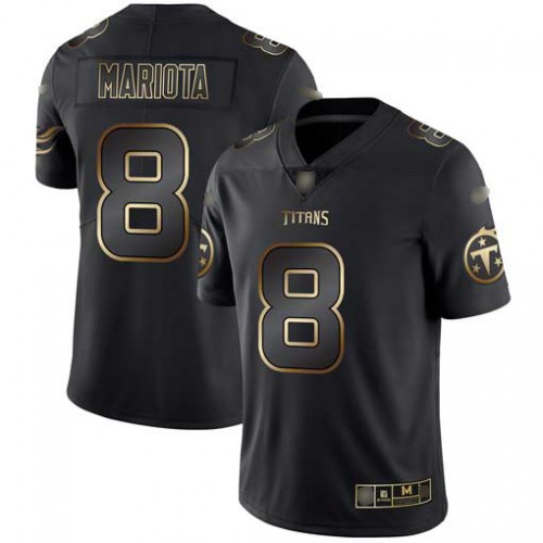 Tennessee Titans #8 Marcus Mariota Black/Gold Men's Stitched Vapor Untouchable Limited Jersey Men's cheap jerseys for sale - CheapJerseys.Shop