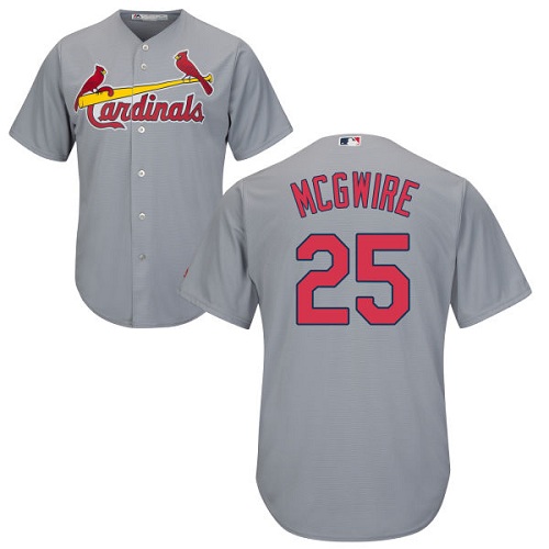 St.Louis Cardinals #25 Mark McGwire Grey Cool Base Stitched Youth Jersey Youth cheap jerseys for sale - CheapJerseys.Shop