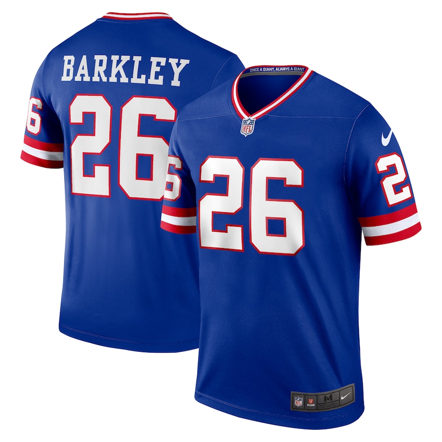 New York Giants #26 Saquon Barkley Men's Royal Classic Player Legend Jersey cheap jerseys for sale - CheapJerseys.Shop