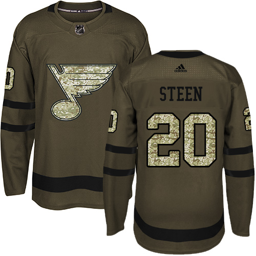 St. Louis Blues #20 Alexander Steen Green Salute to Service Stitched Youth Jersey Youth cheap jerseys for sale - CheapJerseys.Shop