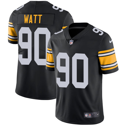 Steelers #90 T. J. Watt Black Alternate Youth Stitched Vapor Untouchable Limited Jersey cheap jerseys for sale - CheapJerseys.Shop