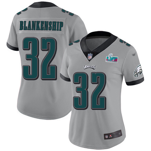 Eagles #32 Reed Blankenship Silver Super Bowl LVII Patch Women's Stitched Limited Inverted Legend Jersey cheap jerseys for sale - CheapJerseys.Shop