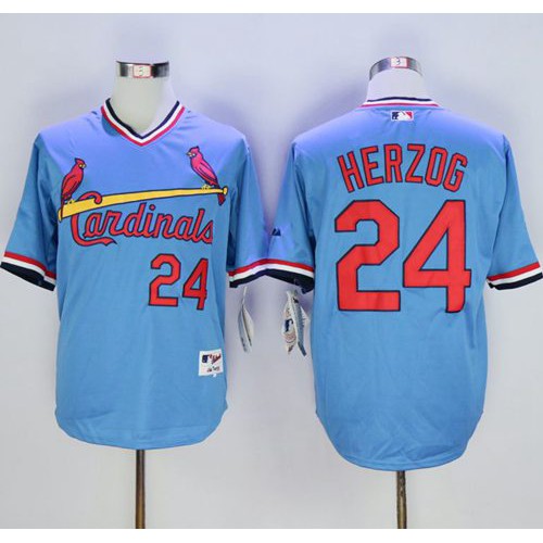 St.Louis Cardinals #24 Whitey Herzog Blue 1982 Turn Back The Clock Stitched Jersey Men's cheap jerseys for sale - CheapJerseys.Shop