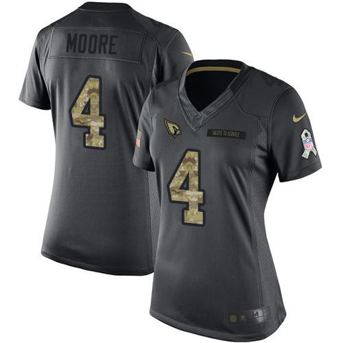 Cardinals #4 Rondale Moore Black Women's Stitched Limited 2016 Salute To Service Jersey cheap jerseys for sale - CheapJerseys.Shop