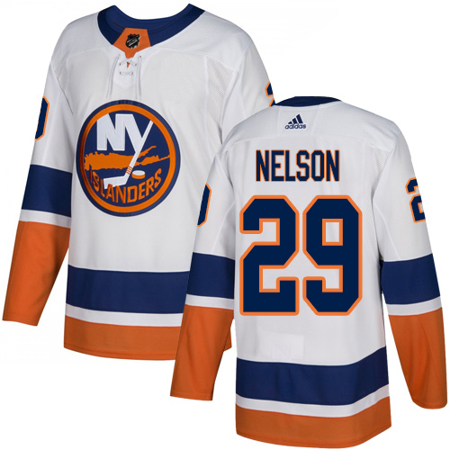 New York Islanders #29 Brock Nelson White Road Authentic Stitched Jersey Men's cheap jerseys for sale - CheapJerseys.Shop