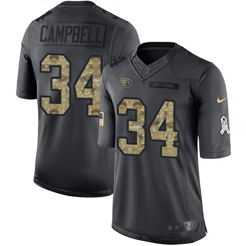 Tennessee Titans #34 Earl Campbell Black Men's Stitched Limited 2016 Salute To Service Jersey Men's cheap jerseys for sale - CheapJerseys.Shop