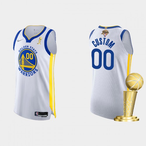 Golden State Warriors Custom Men's White 2021-22 Finals Champions Authentic Jersey cheap jerseys for sale - CheapJerseys.Shop