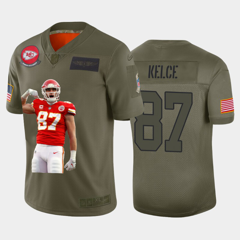 Kansas City Chiefs #87 Travis Kelce Team Hero 3 Vapor Limited Jersey Camo cheap jerseys for sale - CheapJerseys.Shop