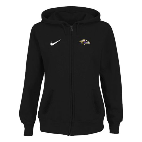 Women's Baltimore Ravens Stadium Rally Full Zip Hoodie Black cheap jerseys for sale - CheapJerseys.Shop