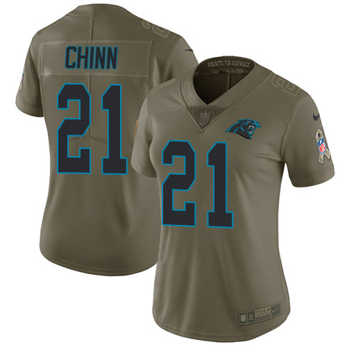 Panthers #21 Jeremy Chinn Olive Women's Stitched Limited 2017 Salute To Service Jersey cheap jerseys for sale - CheapJerseys.Shop