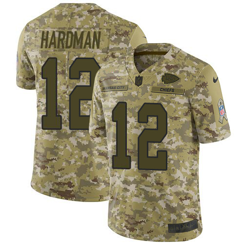 Chiefs #12 Mecole Hardman Camo Youth Stitched Limited 2018 Salute To Service Jersey cheap jerseys for sale - CheapJerseys.Shop