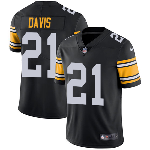 Pittsburgh Steelers #21 Sean Davis Black Alternate Men's Stitched Vapor Untouchable Limited Jersey Men's cheap jerseys for sale - CheapJerseys.Shop