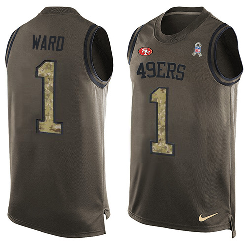 49ers #1 Jimmie Ward Green Men's Stitched Limited Salute To Service Tank Top Jersey cheap jerseys for sale - CheapJerseys.Shop