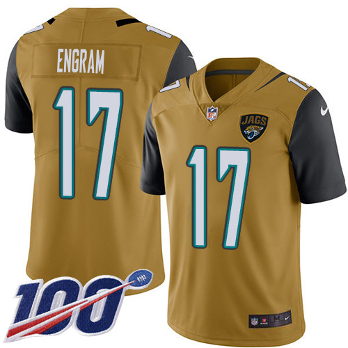 Jaguars #17 Evan Engram Gold Youth Stitched Limited Rush 100th Season Jersey cheap jerseys for sale - CheapJerseys.Shop