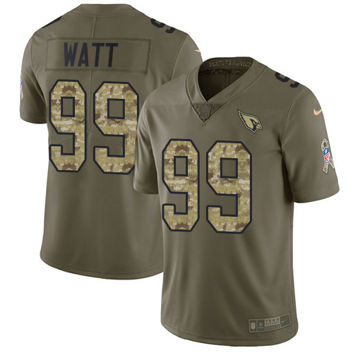 Cardinals #99 J.J. Watt Olive/Camo Men's Stitched Limited 2017 Salute To Service Jersey cheap jerseys for sale - CheapJerseys.Shop