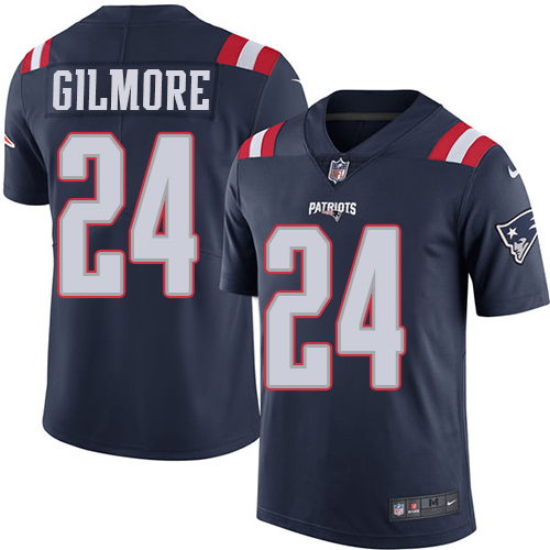 New England Patriots #24 Stephon Gilmore Navy Blue Men's Stitched Limited Rush Jersey Men's cheap jerseys for sale - CheapJerseys.Shop