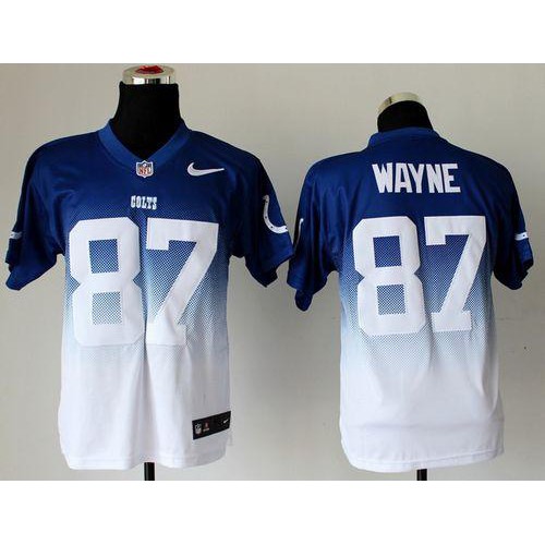 Indianapolis Colts #87 Reggie Wayne Royal Blue/White Men's Stitched Elite Fadeaway Fashion Jersey Men's cheap jerseys for sale - CheapJerseys.Shop
