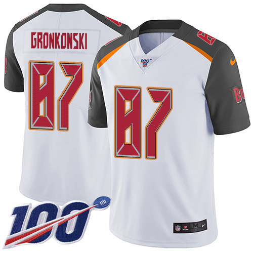 Buccaneers #87 Rob Gronkowski White Youth Stitched 100th Season Vapor Untouchable Limited Jersey cheap jerseys for sale - CheapJerseys.Shop