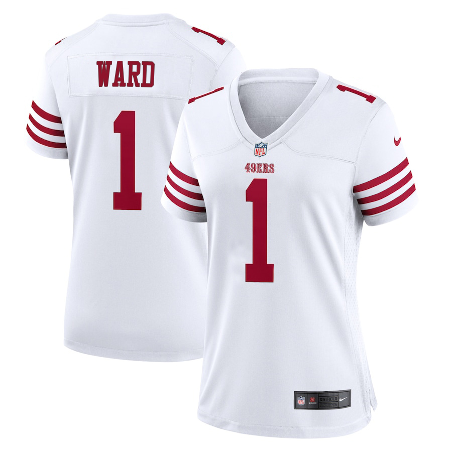 San Francisco 49ers #1 Jimmie Ward Women's 2022 Player Game Jersey - White cheap jerseys for sale - CheapJerseys.Shop