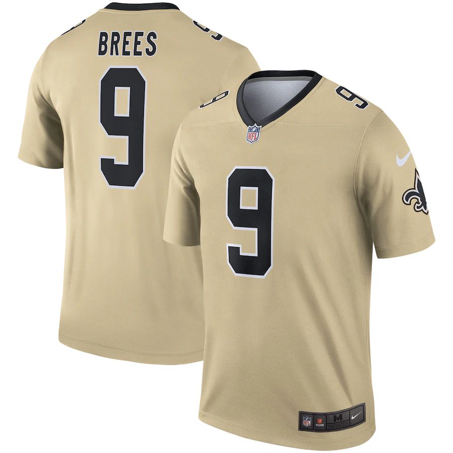 New Orleans Saints #9 Drew Brees Men's Gold Inverted Legend Jersey cheap jerseys for sale - CheapJerseys.Shop