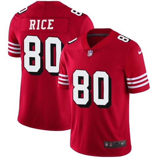 49ers #80 Jerry Rice Red Team Color Men's Stitched Vapor Untouchable Limited II Jersey cheap jerseys for sale - CheapJerseys.Shop