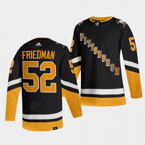 Pittsburgh Penguins #52 Mark Friedman Men's 2021-22 Alternate Authentic Jersey - Black Men's cheap jerseys for sale - CheapJerseys.Shop