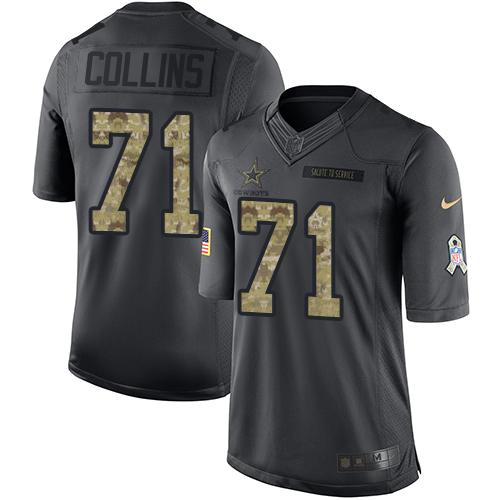 Dallas Cowboys #71 La'el Collins Black Youth Stitched Limited 2016 Salute to Service Jersey Youth cheap jerseys for sale - CheapJerseys.Shop