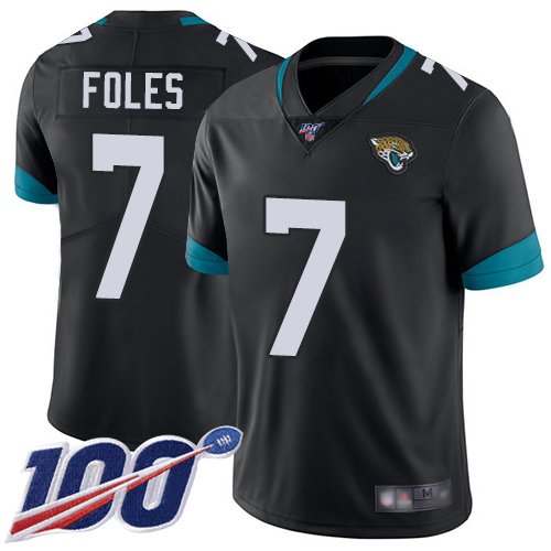 Jacksonville Jaguars #7 Nick Foles Black Team Color Men's Stitched 100th Season Vapor Limited Jersey Men's cheap jerseys for sale - CheapJerseys.Shop