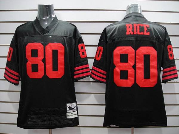 Mitchell And Ness 49ers Jerry Rice #80 Stitched Black Jersey cheap jerseys for sale - CheapJerseys.Shop