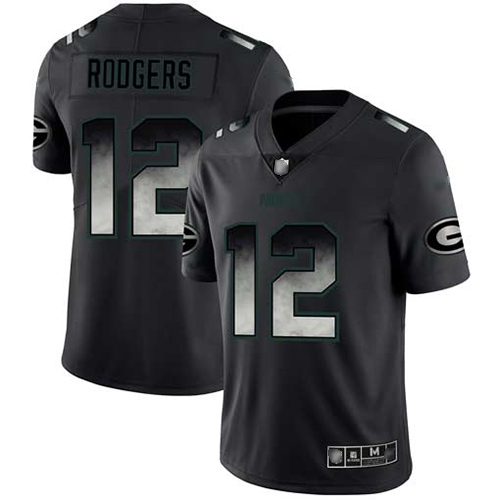 Packers #12 Aaron Rodgers Black Men's Stitched Vapor Untouchable Limited Smoke Fashion Jersey cheap jerseys for sale - CheapJerseys.Shop