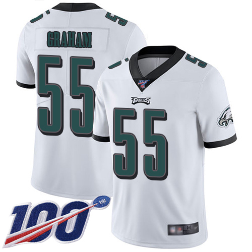 Eagles #55 Brandon Graham White Men's Stitched 100th Season Vapor Limited Jersey cheap jerseys for sale - CheapJerseys.Shop