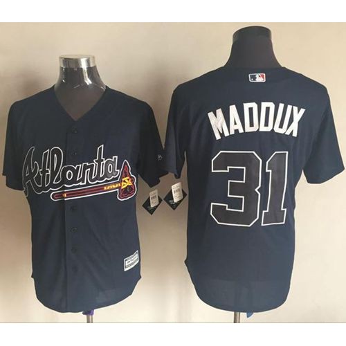 Atlanta Braves #31 Greg Maddux Blue New Cool Base Stitched Jersey Men's cheap jerseys for sale - CheapJerseys.Shop