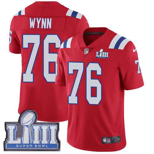 New England Patriots #76 Isaiah Wynn Red Alternate Super Bowl LIII Bound Men's Stitched Vapor Untouchable Limited Jersey Men's cheap jerseys for sale - CheapJerseys.Shop