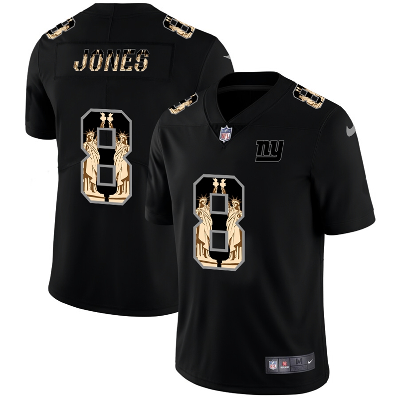 New York Giants #8 Daniel Jones Carbon Black Vapor Statue Of Liberty Limited Jersey cheap jerseys for sale - CheapJerseys.Shop