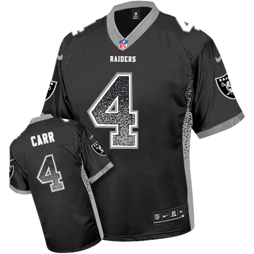 Raiders #4 Derek Carr Black Men's Stitched Elite Drift Fashion Jersey cheap jerseys for sale - CheapJerseys.Shop