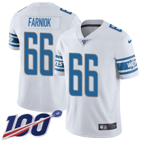 Lions #66 Matt Farniok White Youth Stitched 100th Season Vapor Untouchable Limited Jersey cheap jerseys for sale - CheapJerseys.Shop