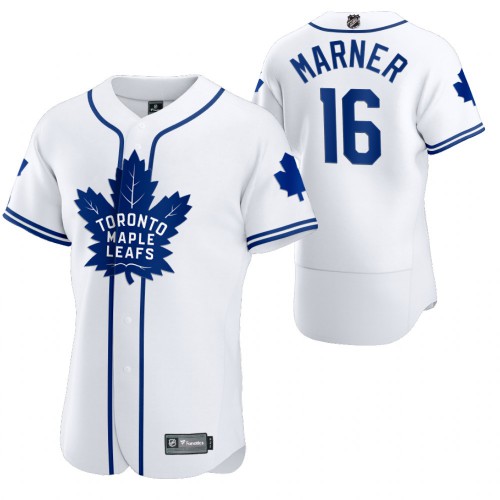 Toronto Maple Toronto Maple Leafs #16 Mitchell Marner Men's 2020 x Crossover Edition Baseball Jersey White Men's cheap jerseys for sale - CheapJerseys.Shop