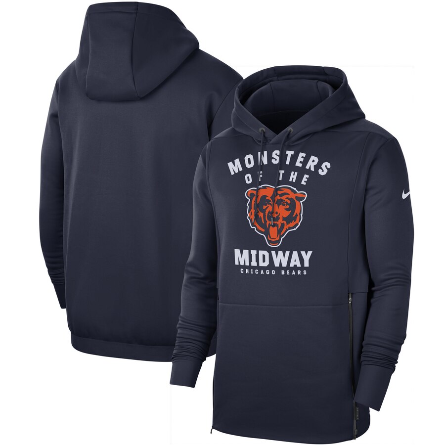 Chicago Bears Sideline Local Performance Pullover Hoodie Navy cheap jerseys for sale - CheapJerseys.Shop