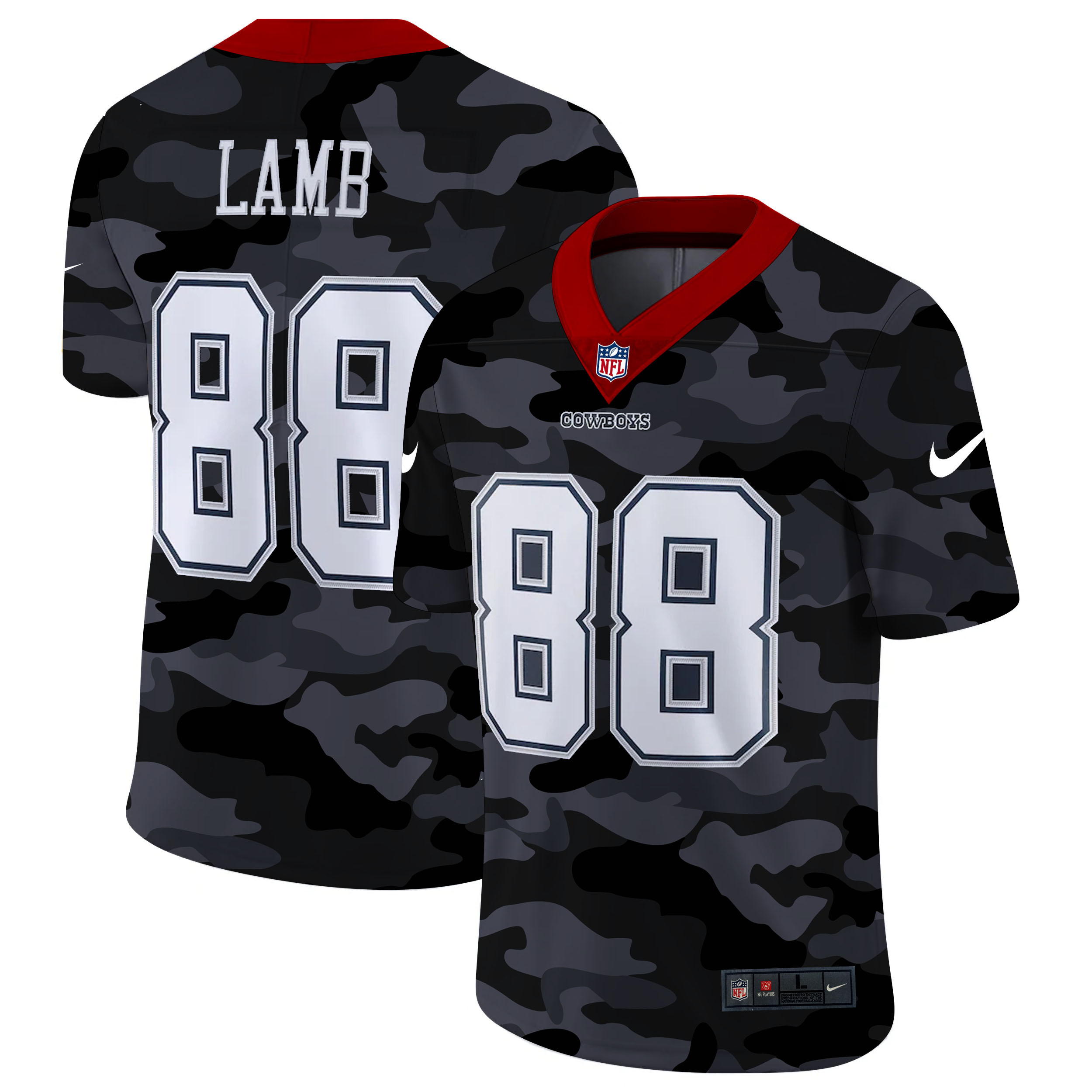 Dallas Cowboys #88 CeeDee Lamb Men's 2020 Black CAMO Vapor Untouchable Limited Stitched Jersey cheap jerseys for sale - CheapJerseys.Shop