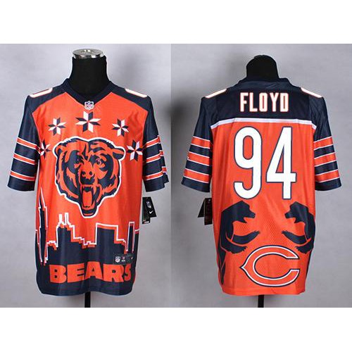 Chicago Bears #94 Leonard Floyd Orange Men's Stitched Elite Noble Fashion Jersey Men's cheap jerseys for sale - CheapJerseys.Shop