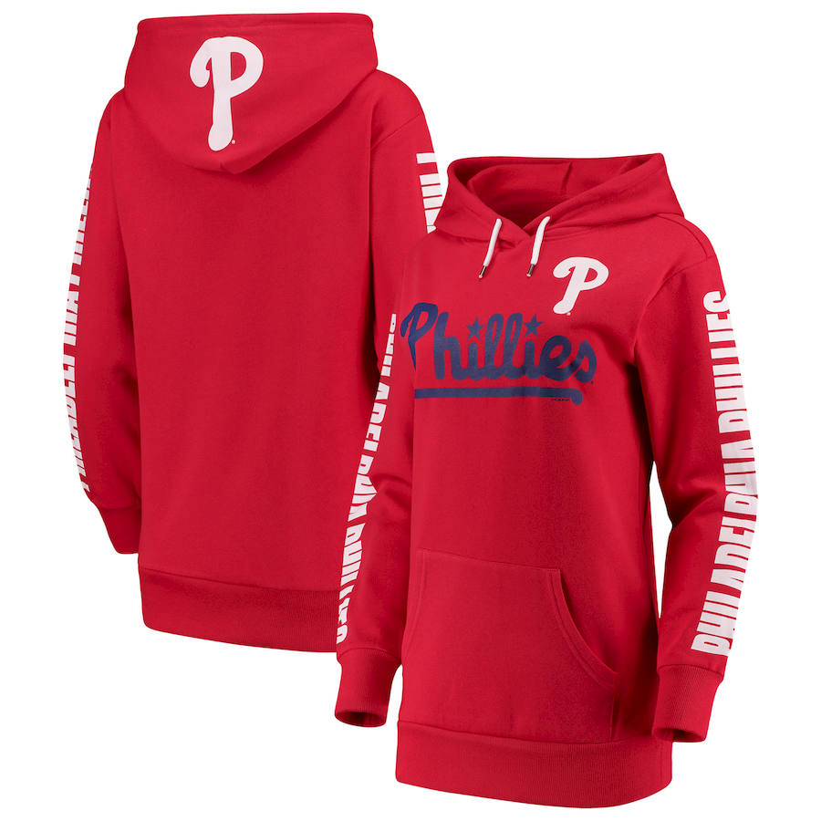 Philadelphia Phillies G-III 4Her By Carl Banks Women's Extra Innings Pullover Hoodie Red cheap jerseys for sale - CheapJerseys.Shop