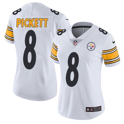 Steelers #8 Kenny Pickett White Women's Stitched Vapor Untouchable Limited Jersey cheap jerseys for sale - CheapJerseys.Shop