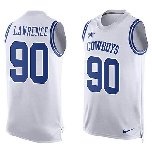 Cowboys #90 Demarcus Lawrence White Men's Stitched Limited Tank Top Jersey cheap jerseys for sale - CheapJerseys.Shop