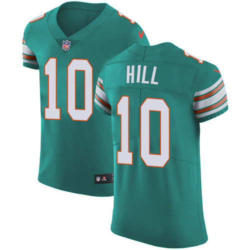 Dolphins #10 Tyreek Hill Aqua Green Alternate Men's Stitched New Elite Jersey cheap jerseys for sale - CheapJerseys.Shop