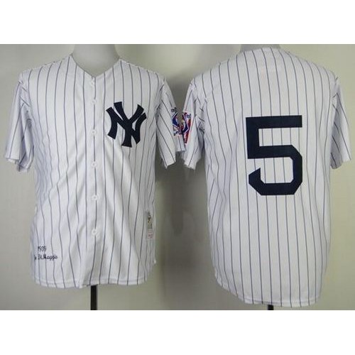 Mitchell And Ness 1939 New York Yankees #5 Joe DiMaggio White Throwback Stitched Jersey Men's cheap jerseys for sale - CheapJerseys.Shop