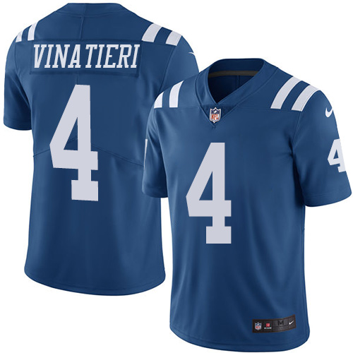 Indianapolis Colts #4 Adam Vinatieri Royal Blue Youth Stitched Limited Rush Jersey Youth cheap jerseys for sale - CheapJerseys.Shop